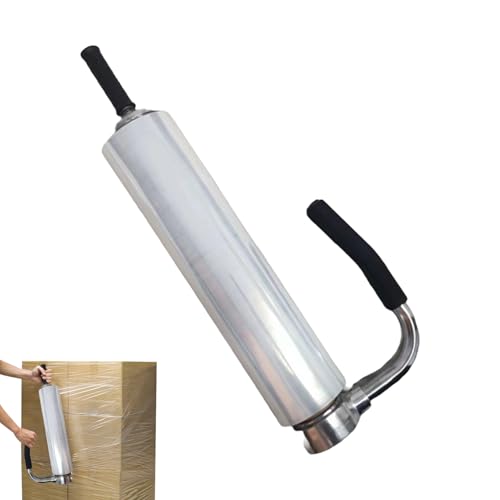 パレットラップディスペンサー - 配送用ハンドヘルドストレッチラップツール | ヘビーデューティフレーム、調節可能なドラッグシステム、コンフォートグリップハンドル、倉庫や物流用の包装機器